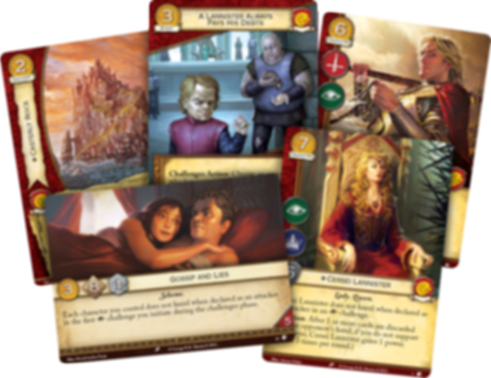 A Game of Thrones: The Card Game (Second Edition) – House Lannister Intro Deck kaarten