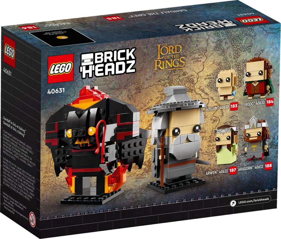 LEGO® BrickHeadz™ Gandalf the Grey™ & Balrog™ back of the box