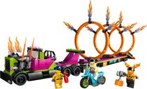 LEGO® City Stunt Truck & Ring of Fire Challenge components