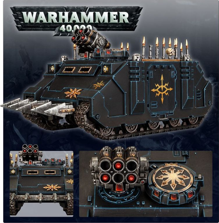 Warhammer 40.000 Chaos Space Marines Rhino back of the box