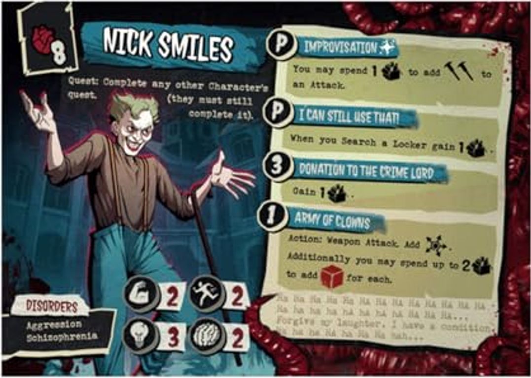 Lobotomy 2: Manhunt – Villain Ward Character Expansion Nick Smiles carta