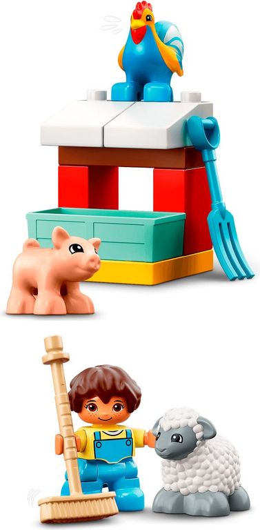 LEGO® DUPLO® Fattoria con fienile, trattore e animali componenti