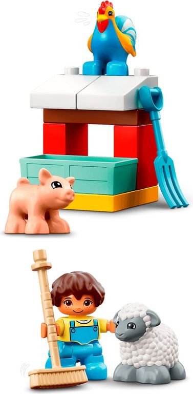 LEGO® DUPLO® La grange, le tracteur et les animaux de la ferme composants