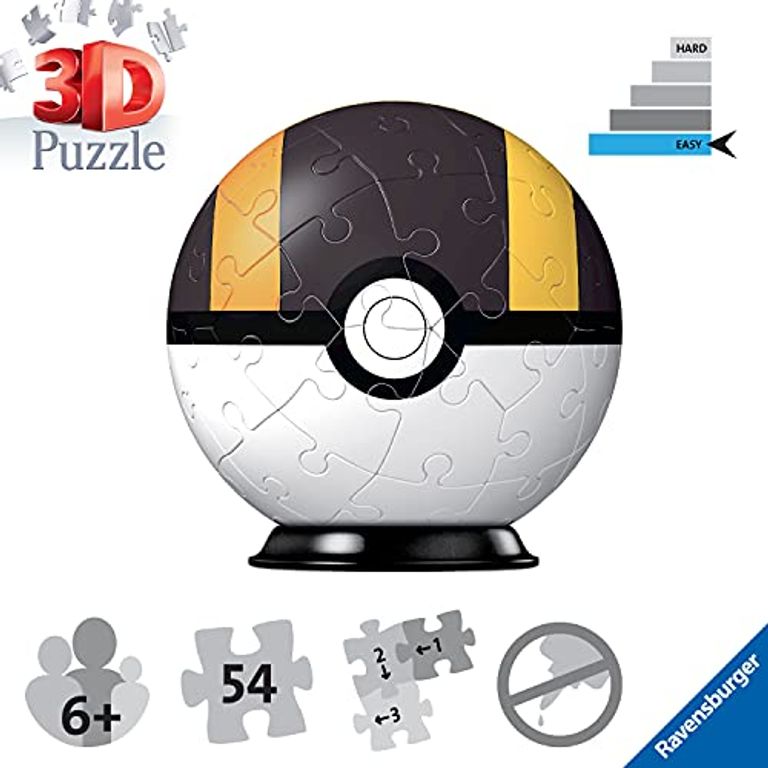 Puzzle-Ball Pokémon Pokéballs - Hyperball back of the box