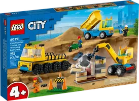 LEGO® City Baufahrzeuge und Kran mit Abrissbirne