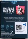 Unstable Unicorns: Adventures parte posterior de la caja