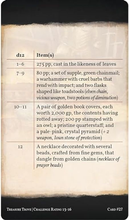 Treasure Trove Box Set (5E) cartas