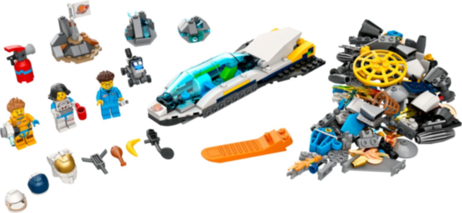 LEGO® City Ruimteschip voor verkenningsmissies op Mars componenten