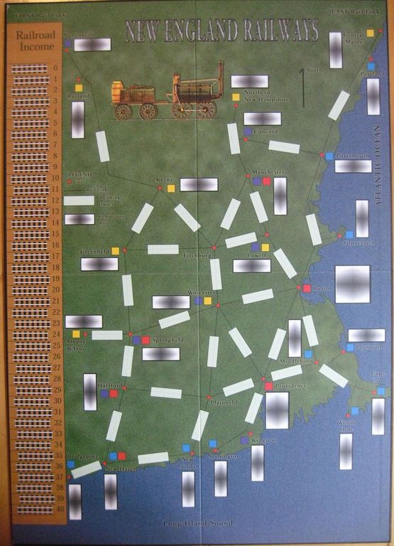 New England Railways game board