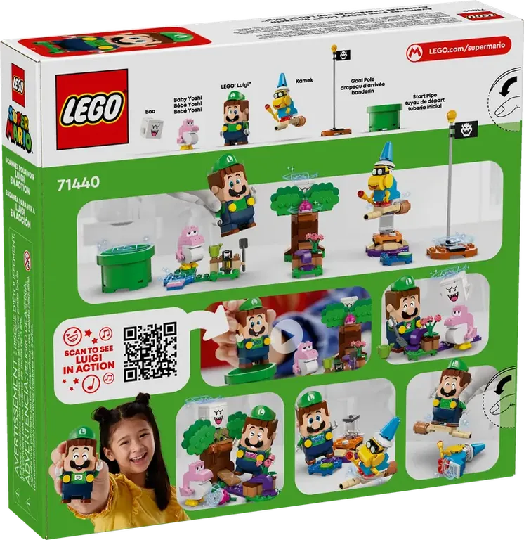 LEGO® Super Mario™ Avonturen met interactieve LEGO Luigi achterkant van de doos