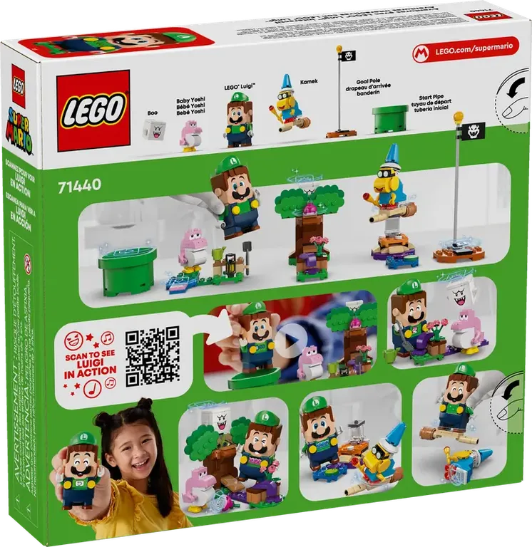 LEGO® Super Mario™ Adventures with Interactive LEGO Luigi back of the box