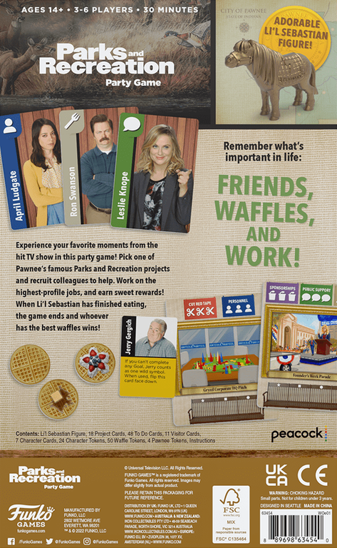 Parks and Recreation Party Game back of the box