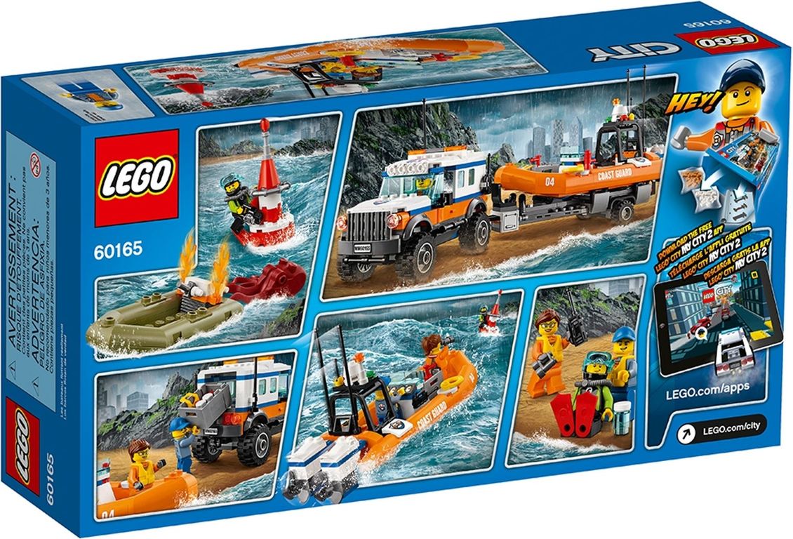 LEGO® City 4x4 reddingsvoertuig achterkant van de doos