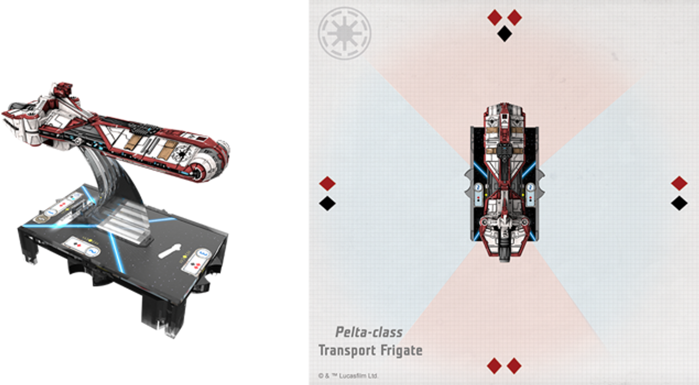 Star Wars: Armada – Pelta-class Frigate Expansion Pack miniature
