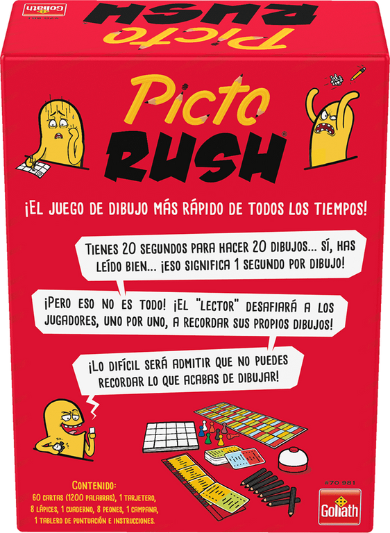 Picto Rush achterkant van de doos