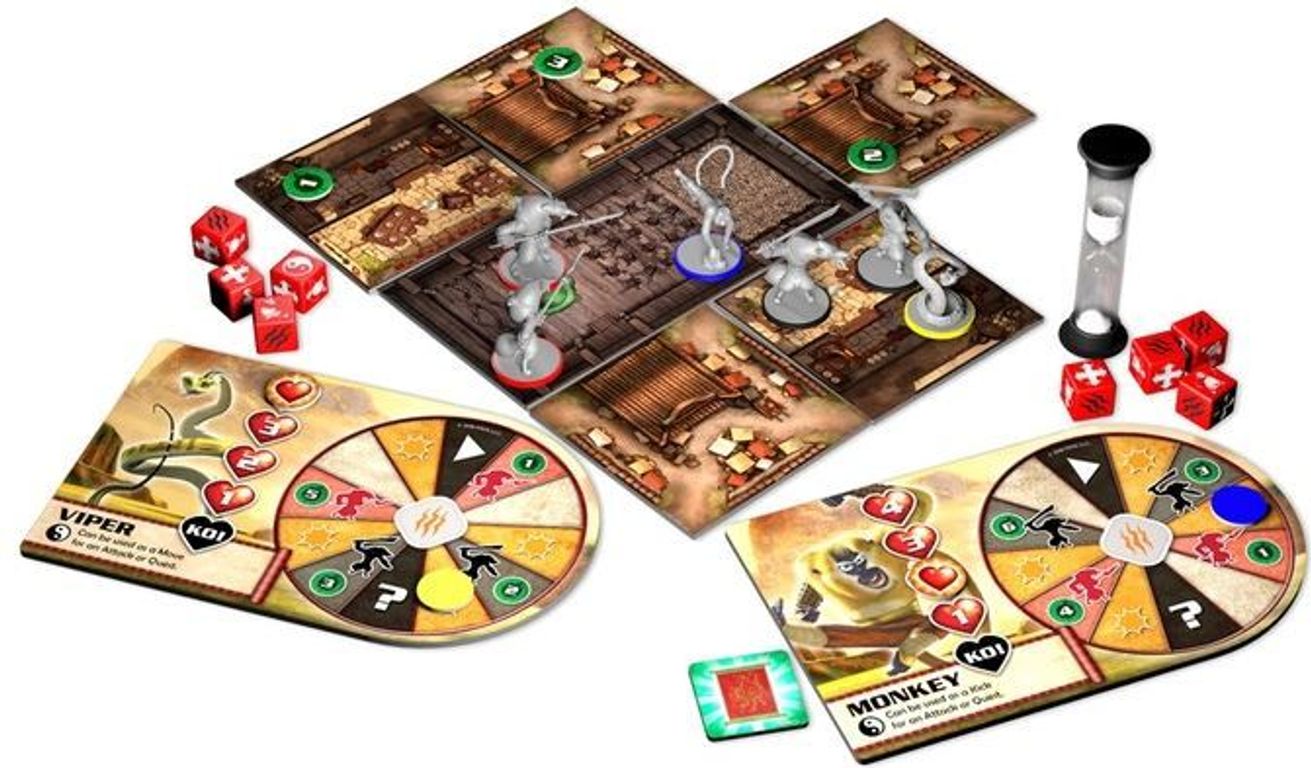 Kung Fu Panda: The Board Game componenten