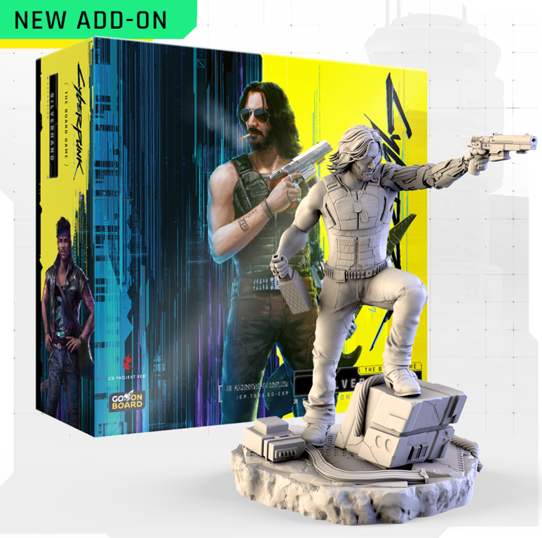 Cyberpunk 2077: The Board Game – Johnny Silverhand & NCPD miniatura