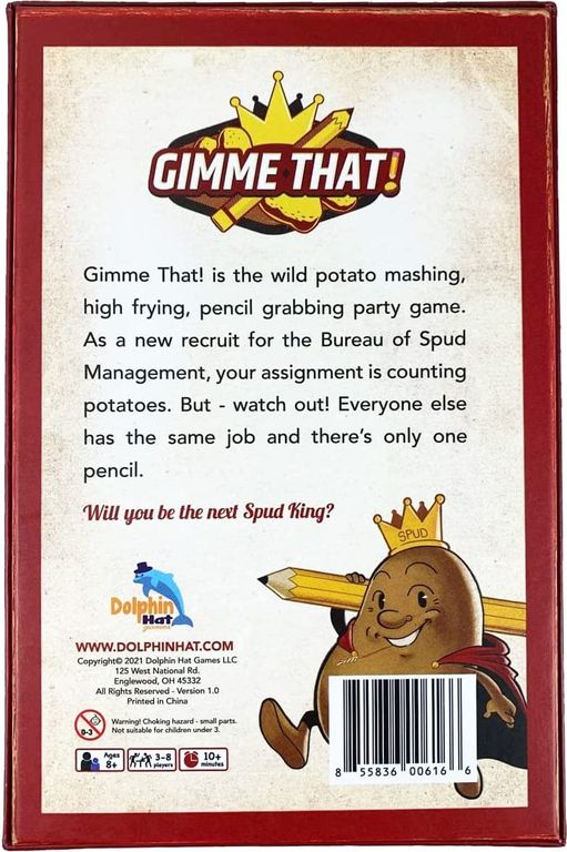 Gimme That! back of the box