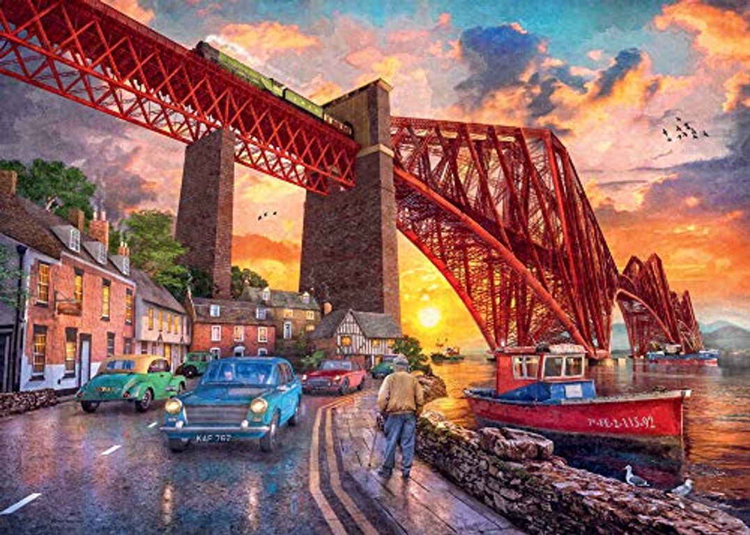 Forth Bridge bei Sonnenuntergang