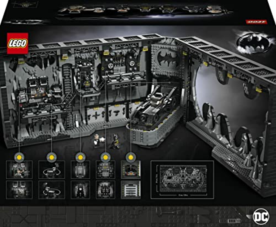 LEGO® DC Superheroes Batcave™ – shadowbox back of the box