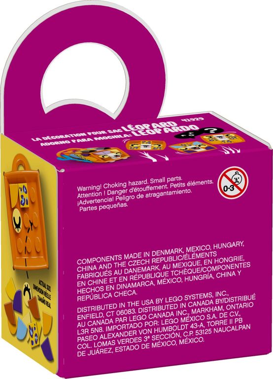 LEGO® DOTS Bag Tag Leopard back of the box