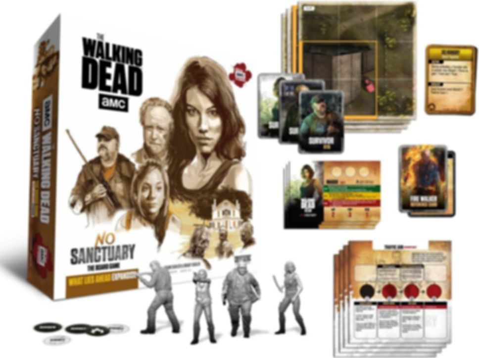 The Walking Dead: No Sanctuary - Expansion 1: What Lies Ahead komponenten