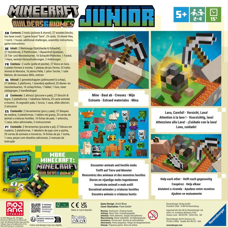 Minecraft: Builders & Biomes – Junior torna a scatola