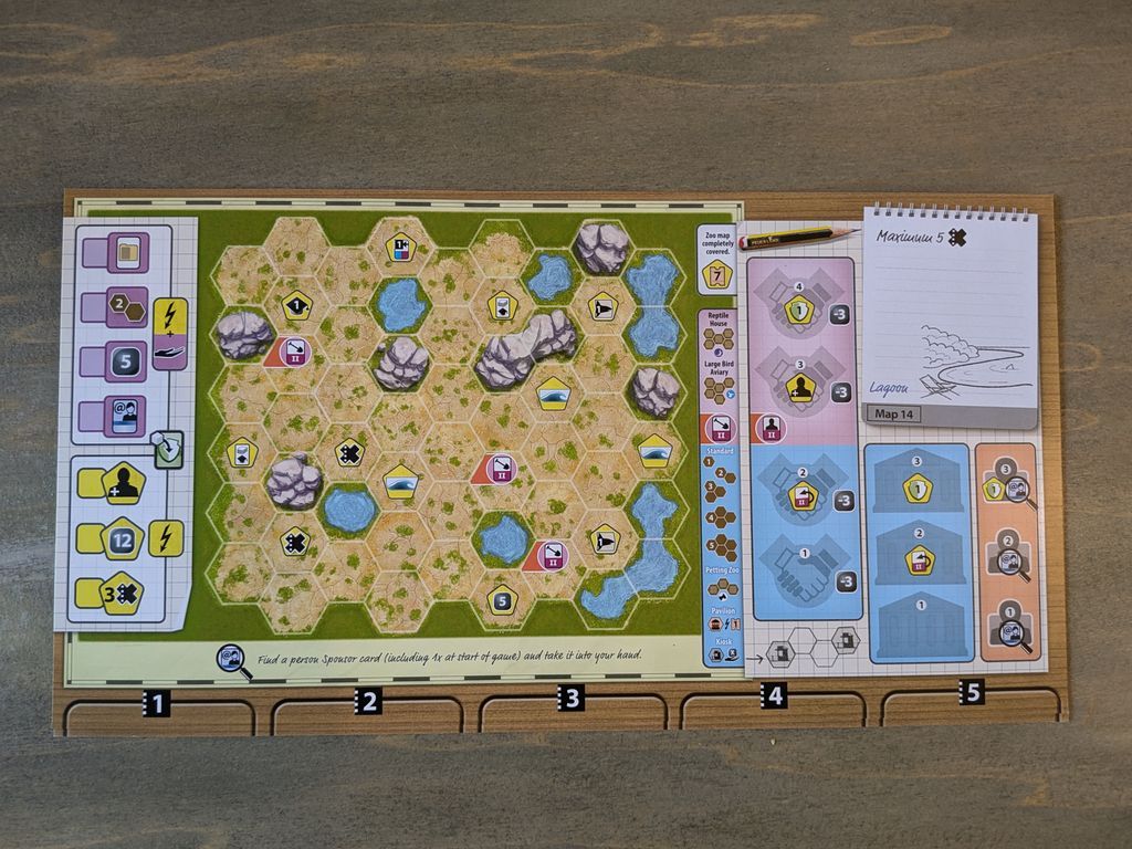 Ark Nova: Zoo Map Pack 2 game board