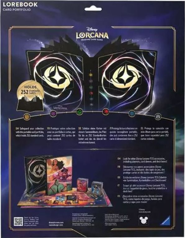 Disney Lorcana: Shimmering Skies Portfolio achterkant van de doos