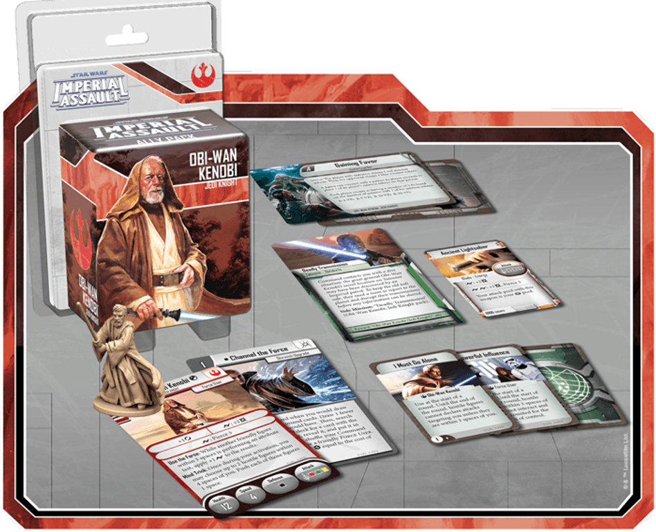 Star Wars Imperial Assault Obi-Wan Kenobi Ally Pack componenten