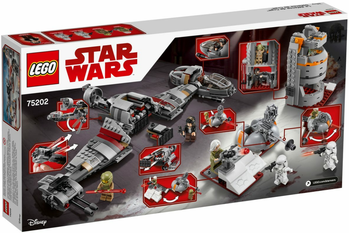 LEGO® Star Wars Defense of Crait™ back of the box