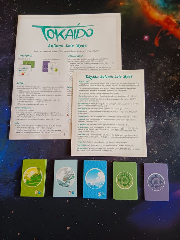 Tokaido: Solo Pack components