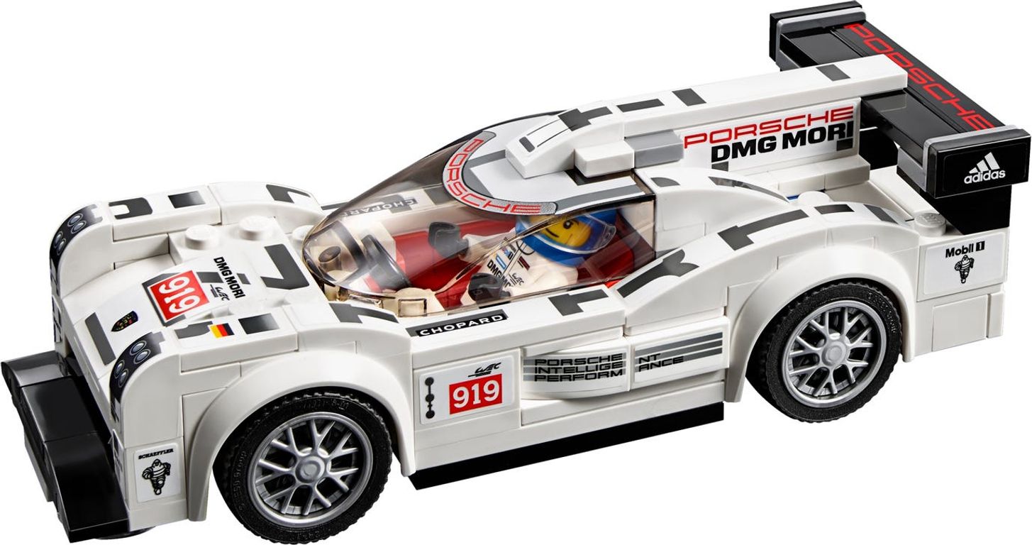 LEGO® Speed Champions Le stand de la Porsche 919 Hybrid et 917K composants