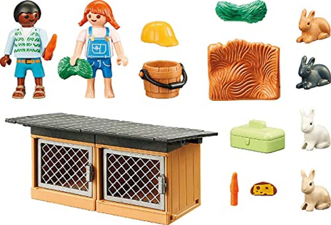 Playmobil® Country Rabbit Pen components