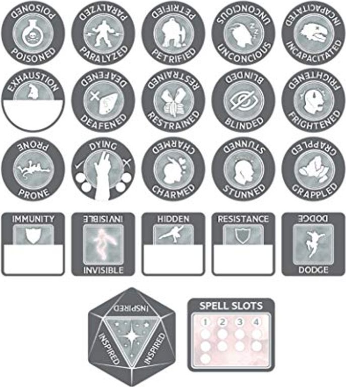 Dungeons & Dragons - Fighter Token Set components