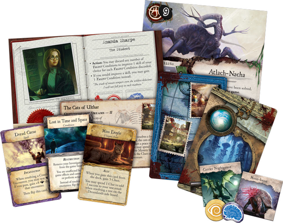 Eldritch Horror: The Dreamlands components