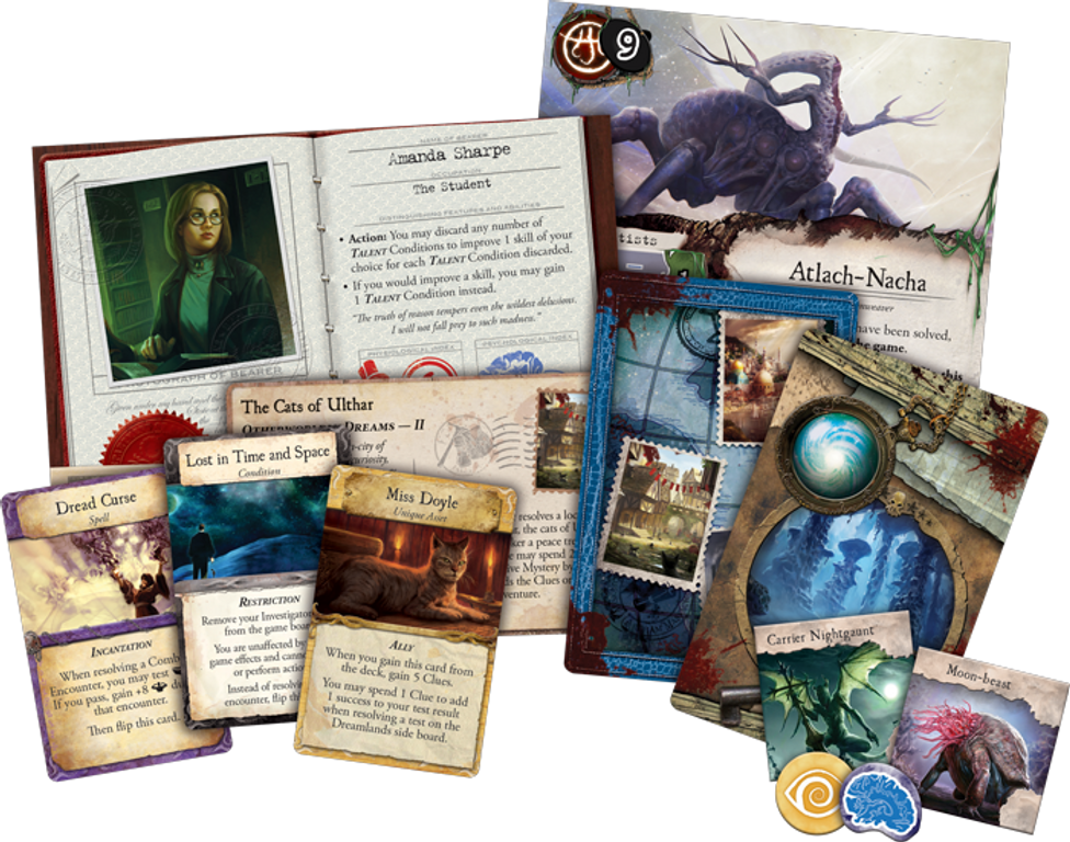 Eldritch Horror: The Dreamlands componenten