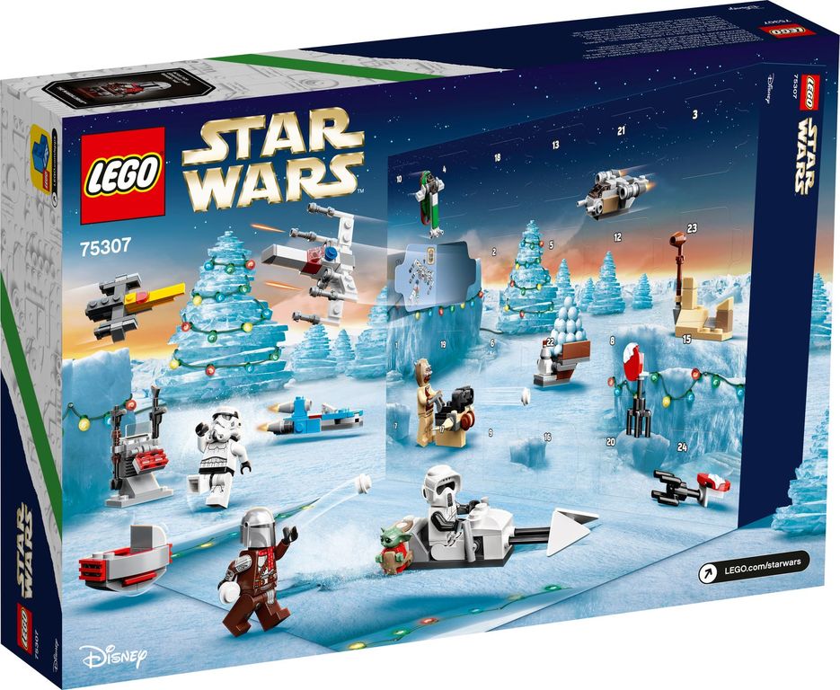 LEGO® Star Wars Calendario de Adviento 2021 parte posterior de la caja