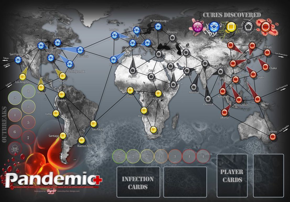 Pandemia: Sull'Orlo dell'Abisso tavolo da gioco