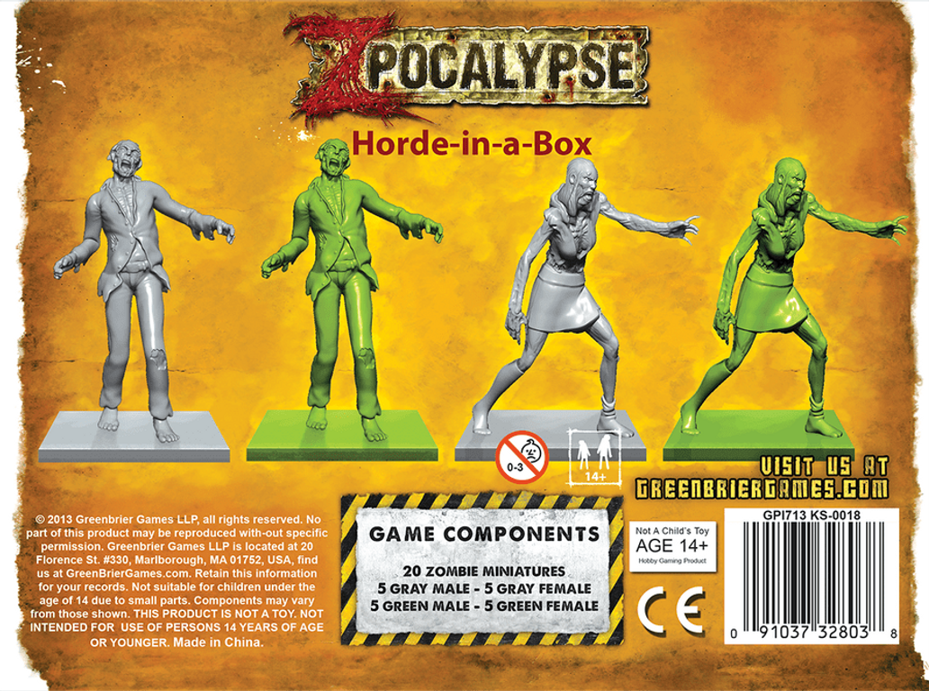 Zpocalypse: Horde-in-a-Box back of the box