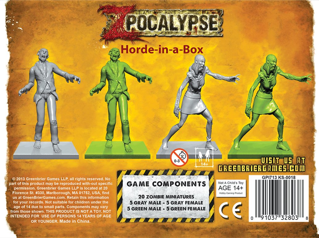 Zpocalypse: Horde-in-a-Box parte posterior de la caja