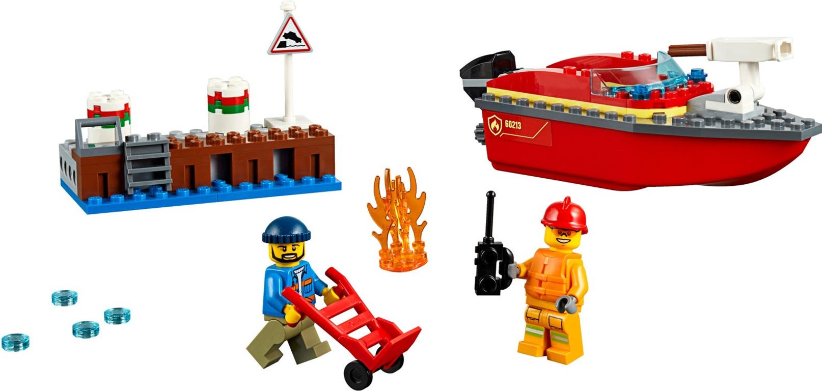 LEGO® City Dock Side Fire components