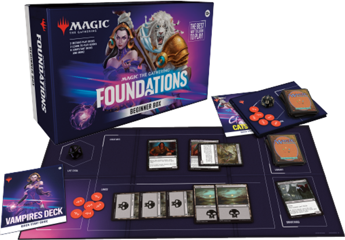 Magic: the Gathering - Foundations Beginner Box components