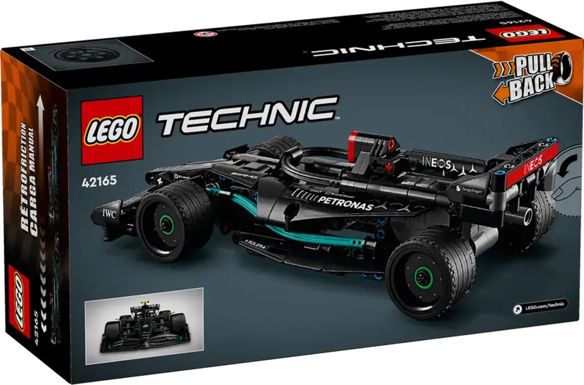 LEGO® Technic Mercedes-AMG F1 W14 E Performance Pull-Back parte posterior de la caja