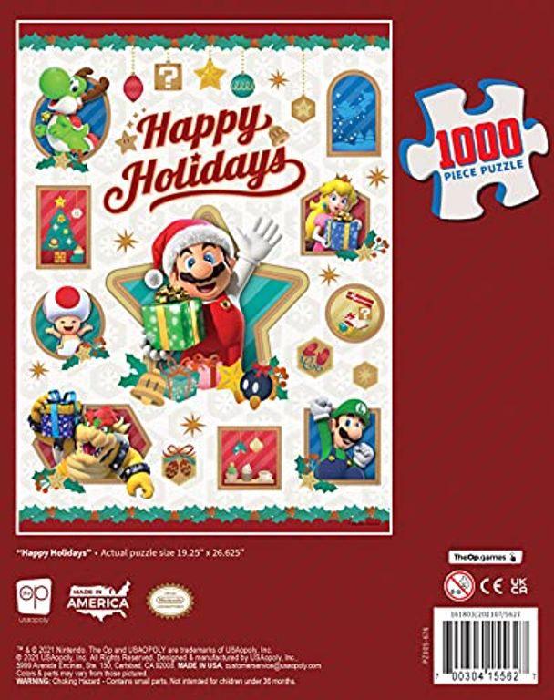 Super Mario - Happy Holidays rückseite der box