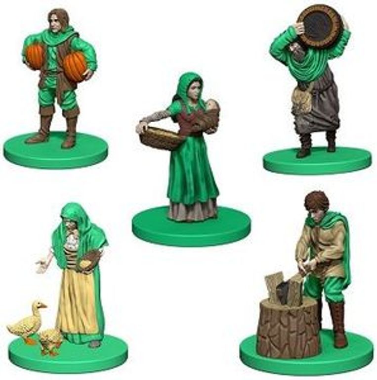 Agricola Game Expansion: Green miniatures
