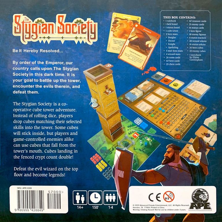 The Stygian Society back of the box