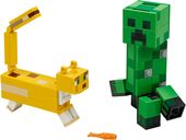 LEGO® Minecraft BigFig Creeper™ en Ocelot componenten