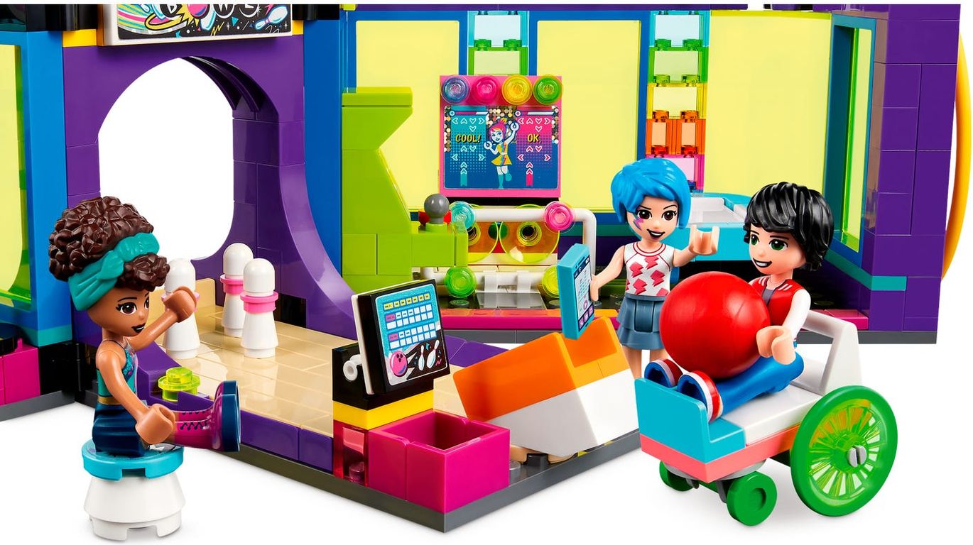 LEGO® Friends Rolschaatsdisco speelhal speelwijze