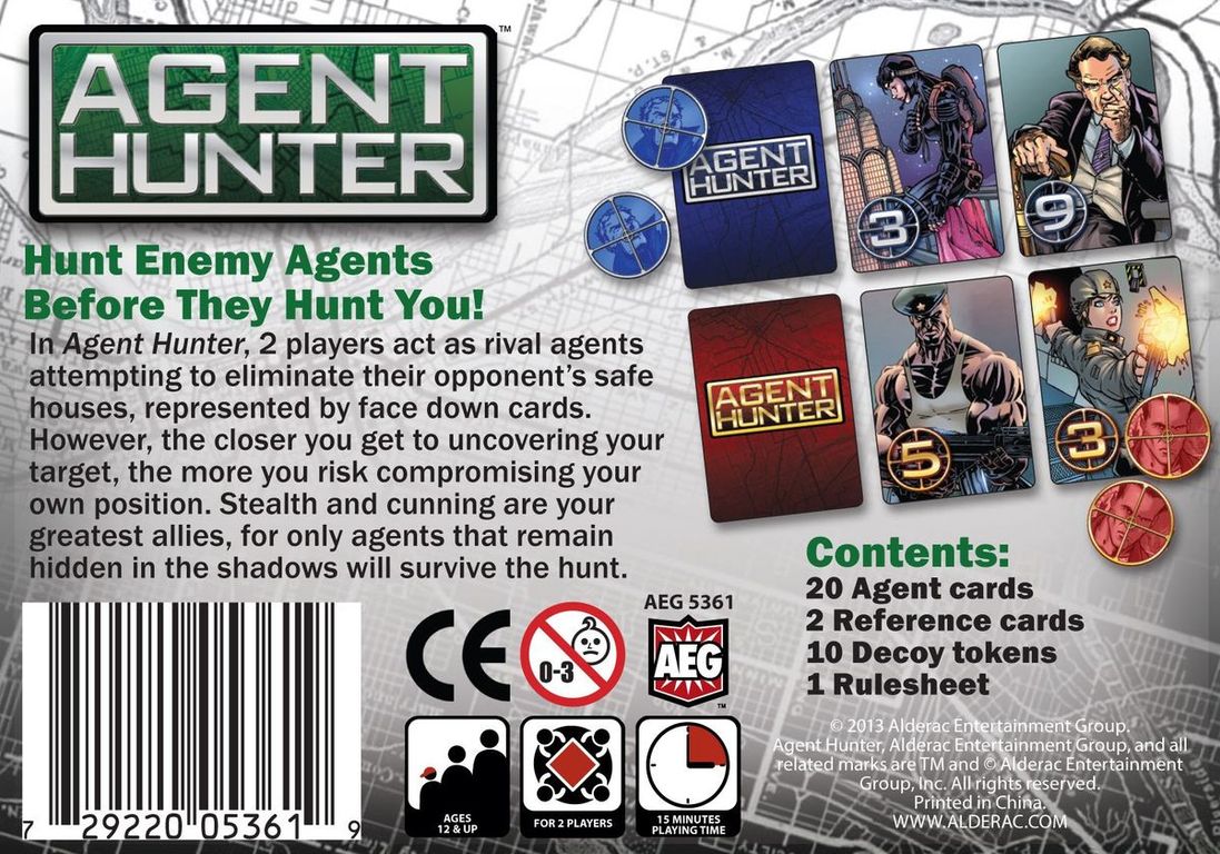 Agent Hunter back of the box